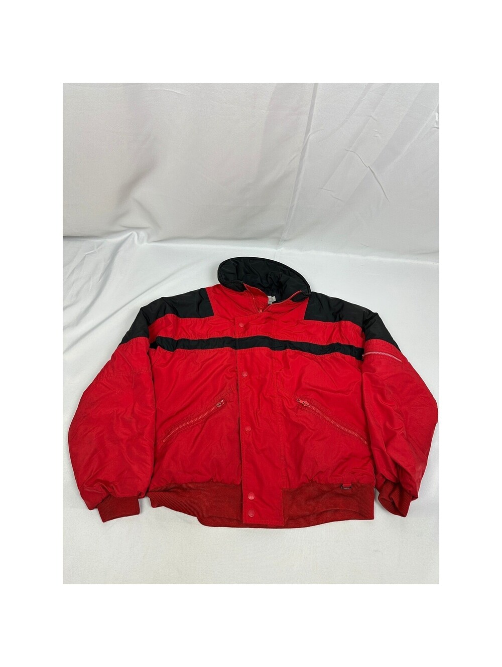 Vintage Obermeyer Mens L Ski Jacket Red Black